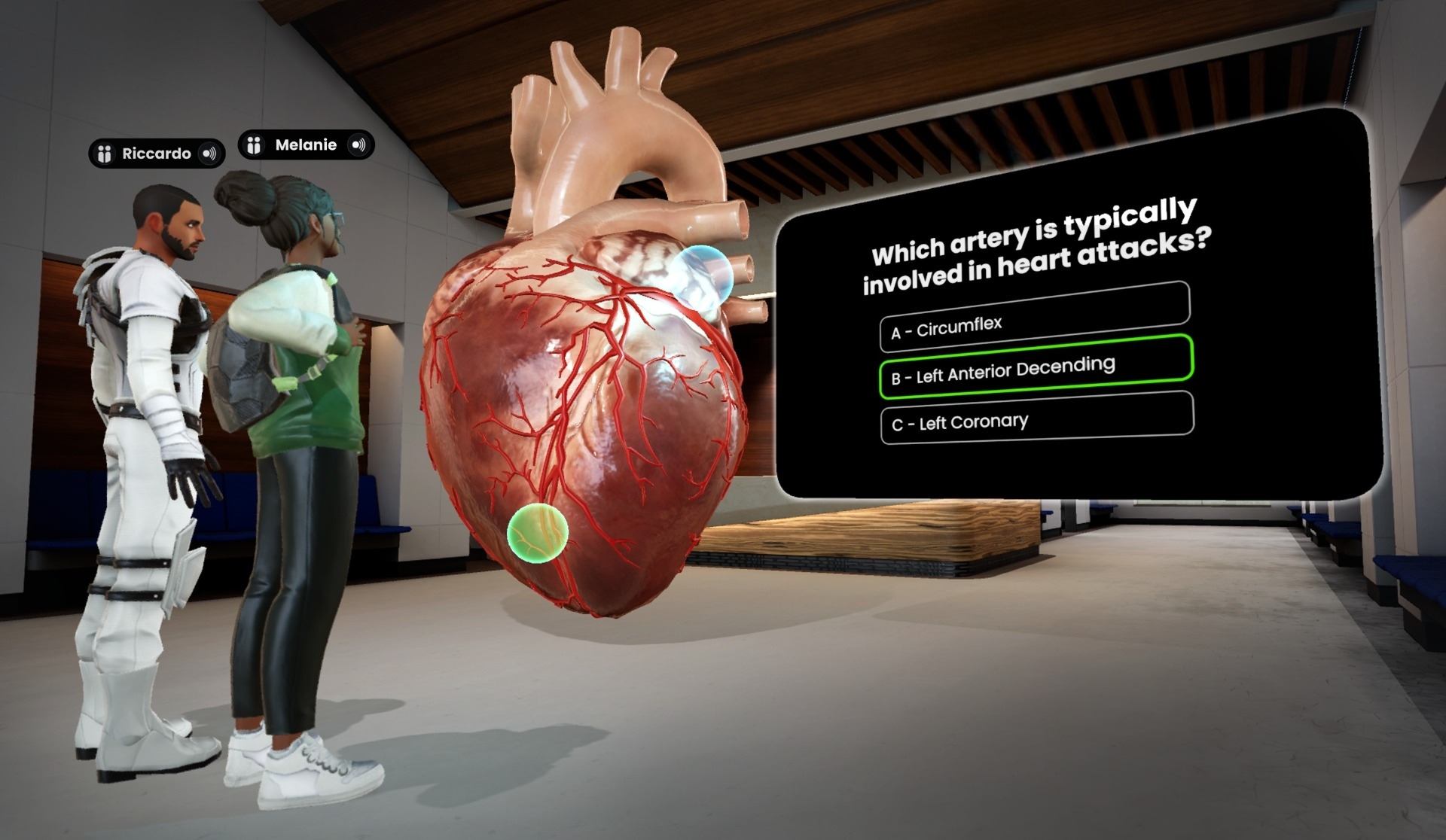 students learning about heart