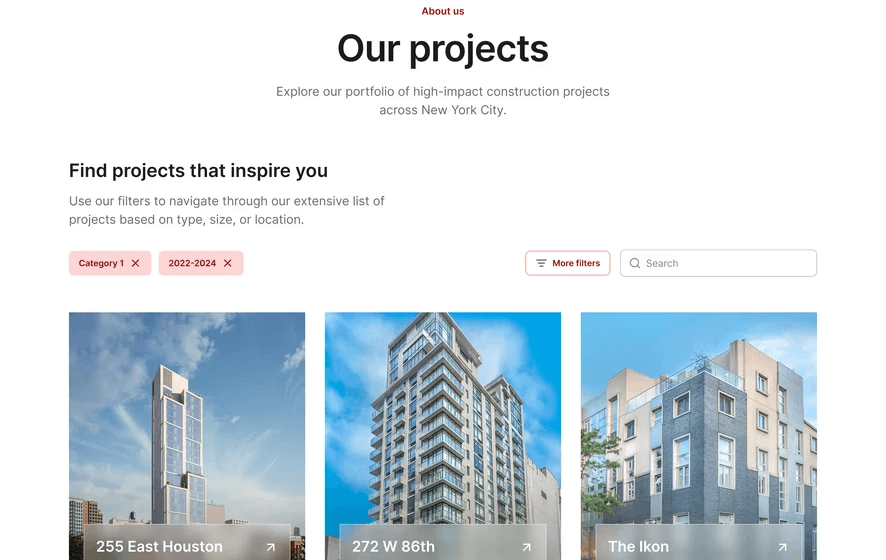 Diseño de landing page minimalista creada por Laura León