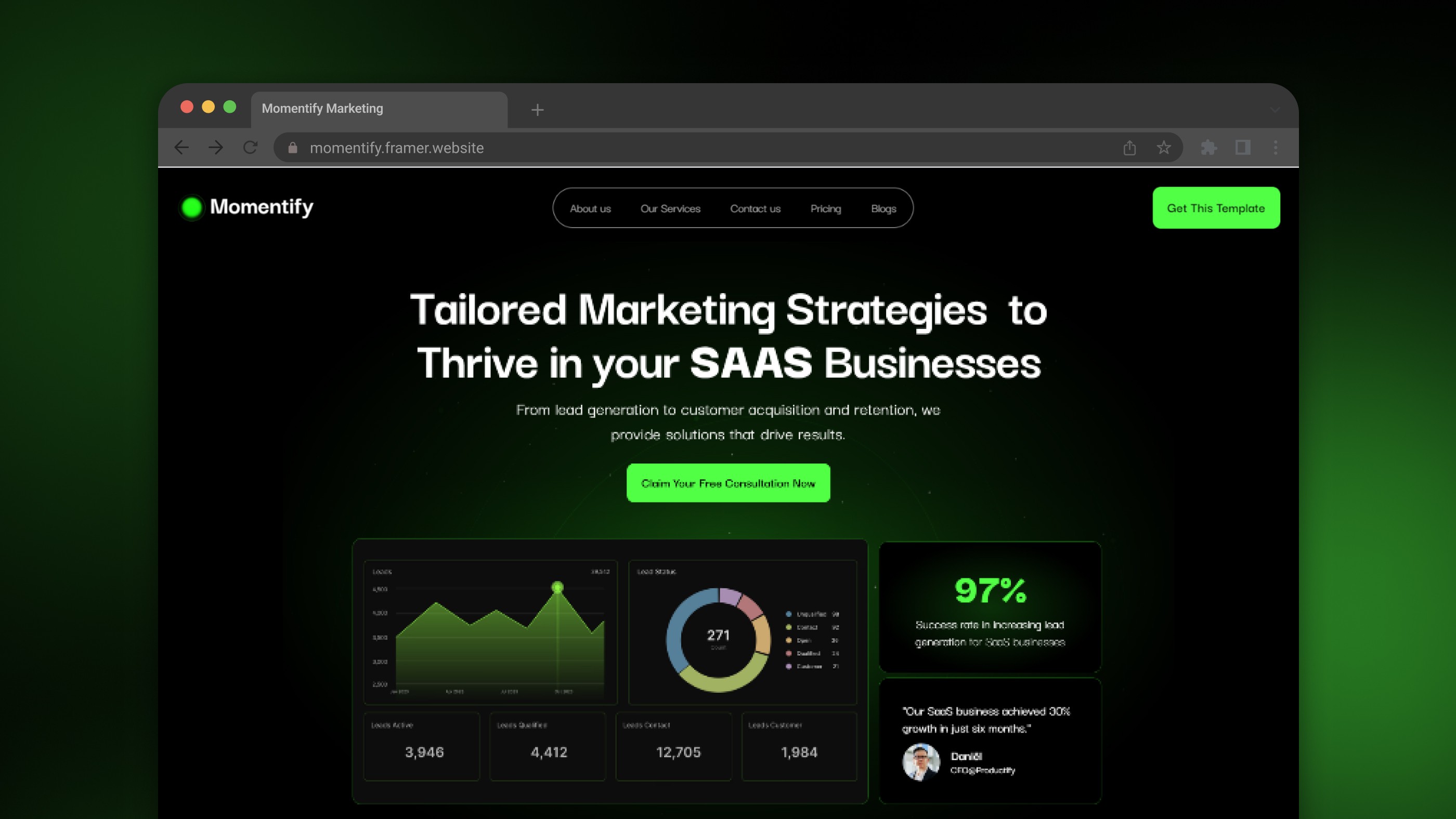 Framer Website Template Preview