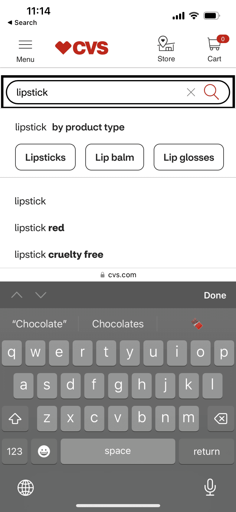 screenshot showing old ui with retail filters