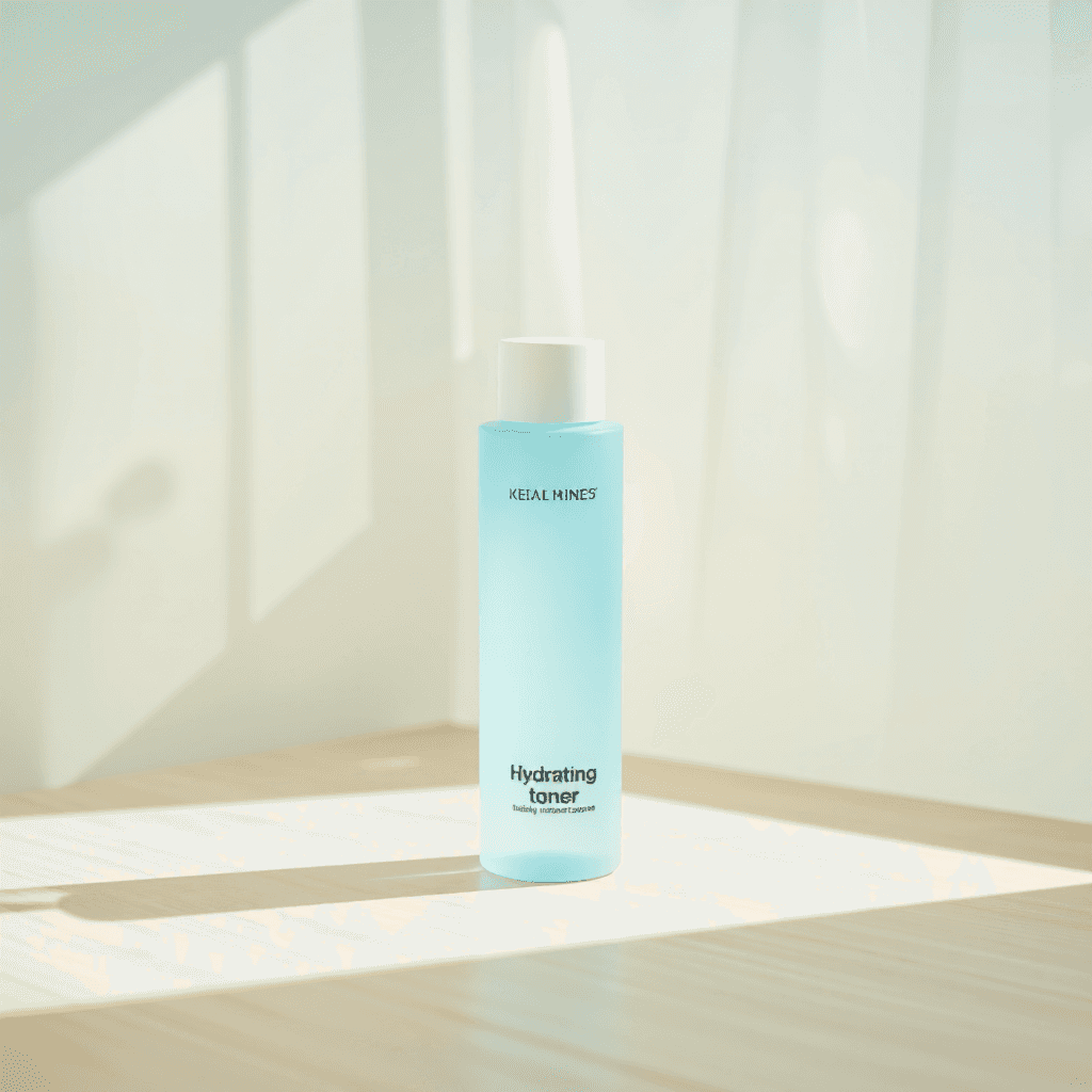 product photography of a bottle of hydrating toner