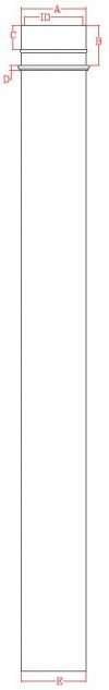 Round non tapered column