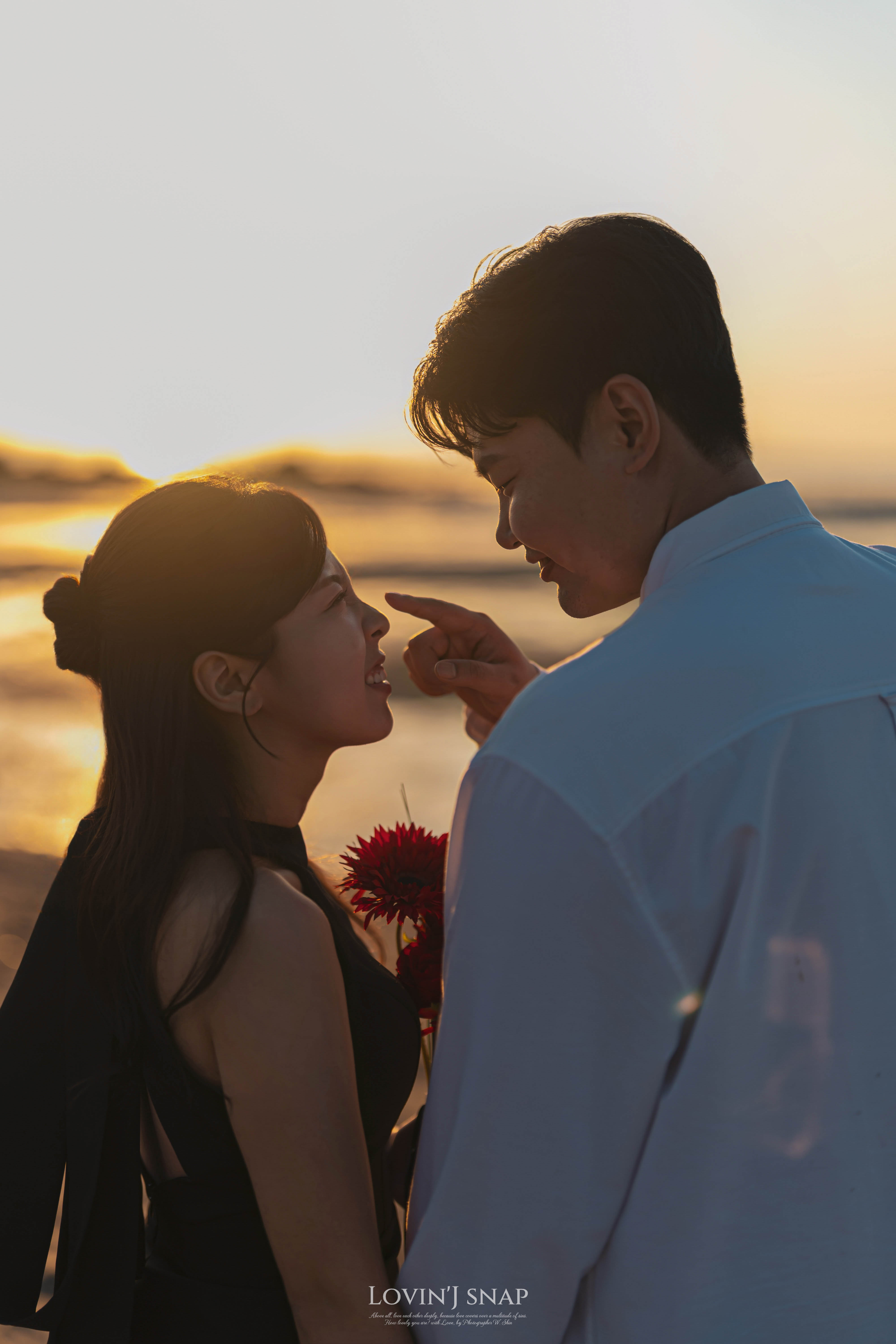 안산 대부도 웨딩스냅 후기 | 러빈제이스냅의 노을 바닷가 웨딩촬영
