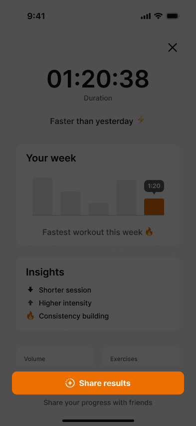 Share button highlighted