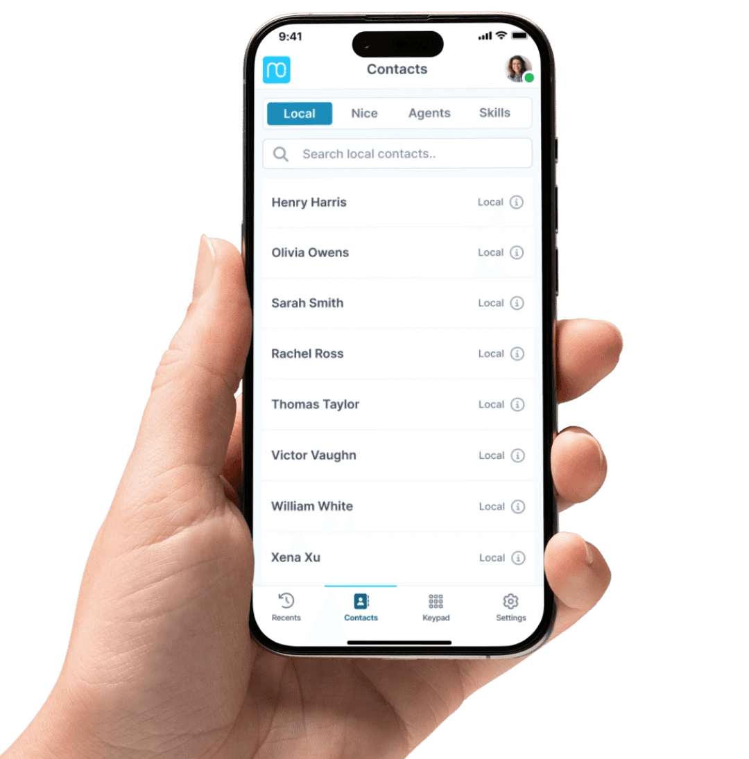Mobile app for NiCE CXone screenshot