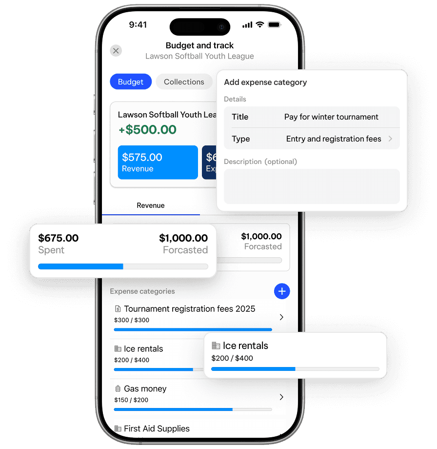 TeamLinkt's Softball Team Budget Tool