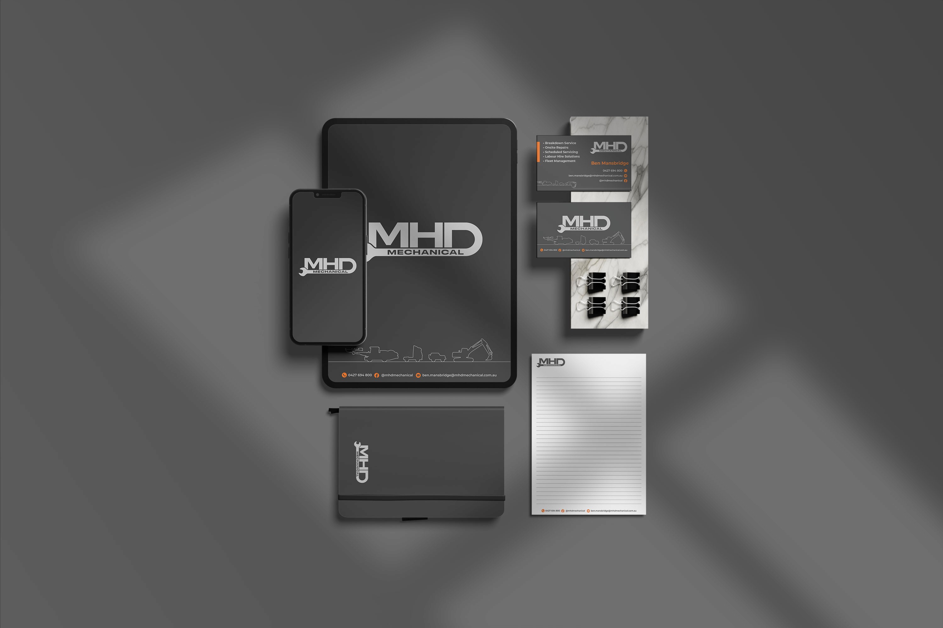 mhd stationary mockup visual
