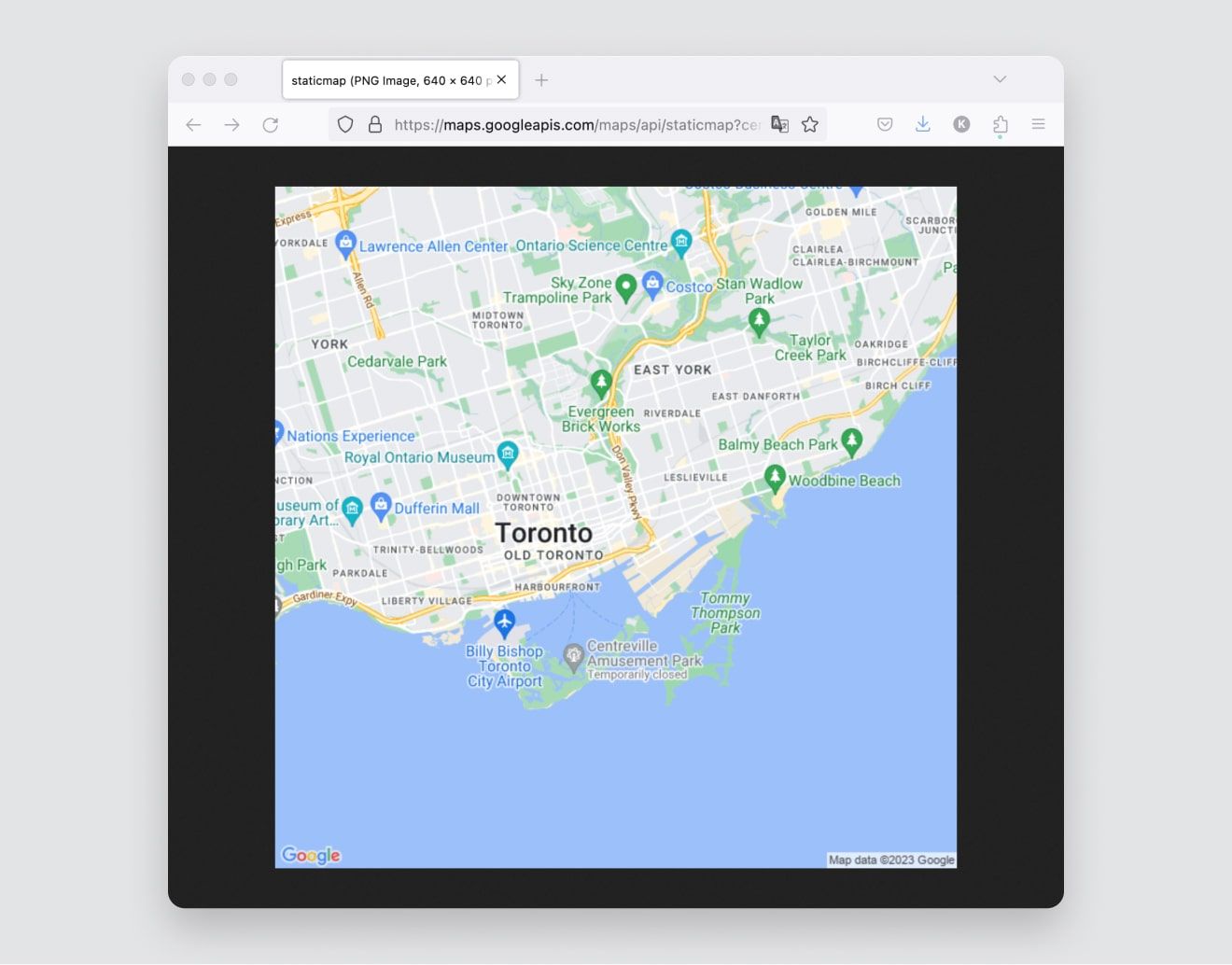 Text search response map debug.