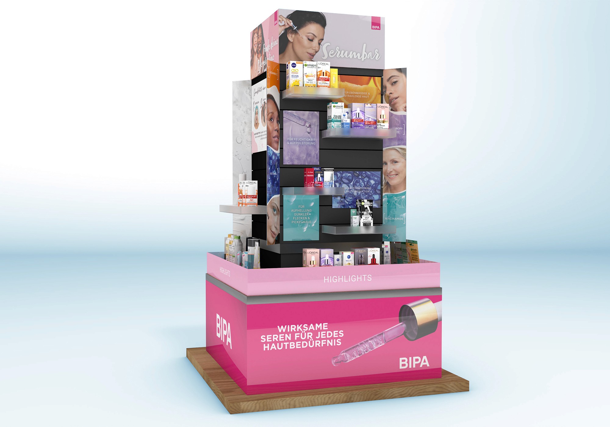 POS Maskenbar von BIPA und lOreal.