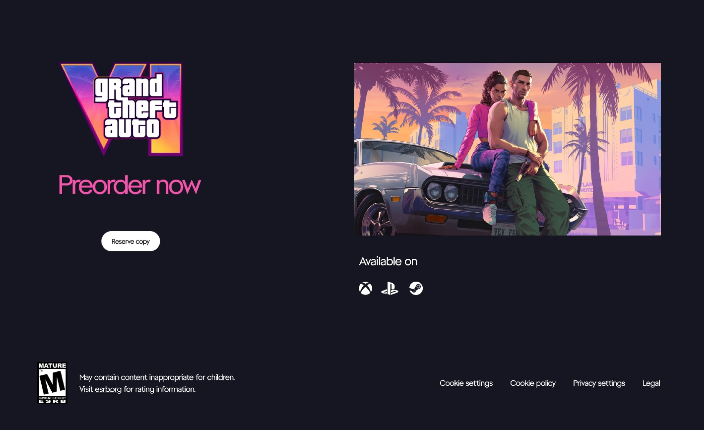 Footer section showing pre-order CTA