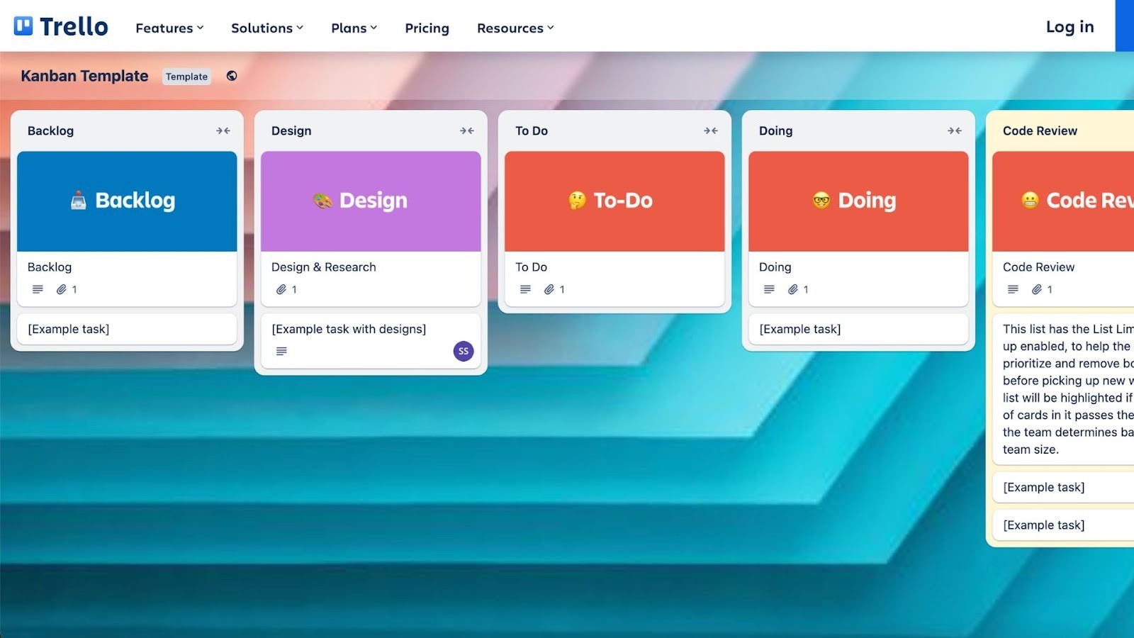 Trello's simple and visual Kanban board
