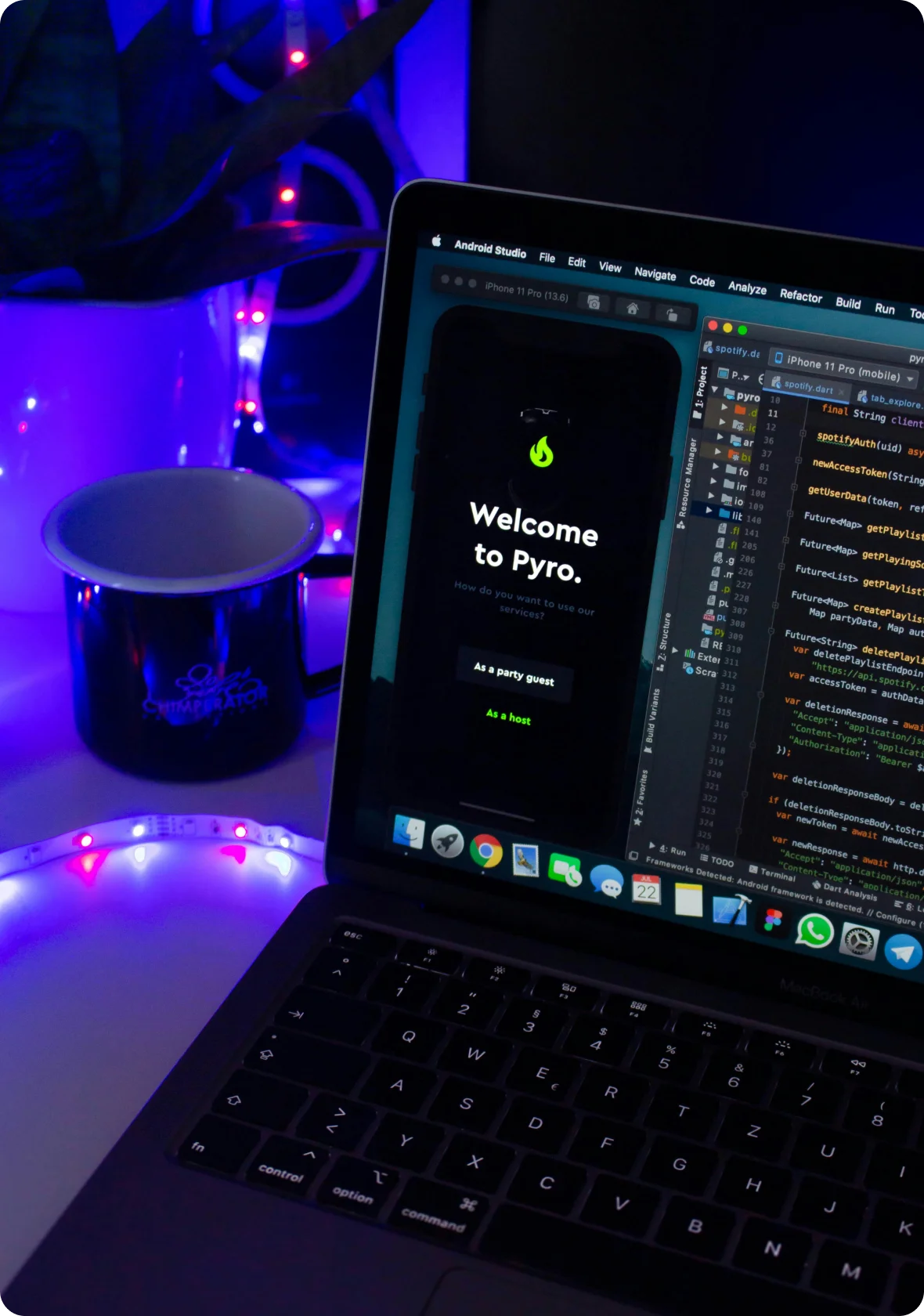 Laptop in a Desk
