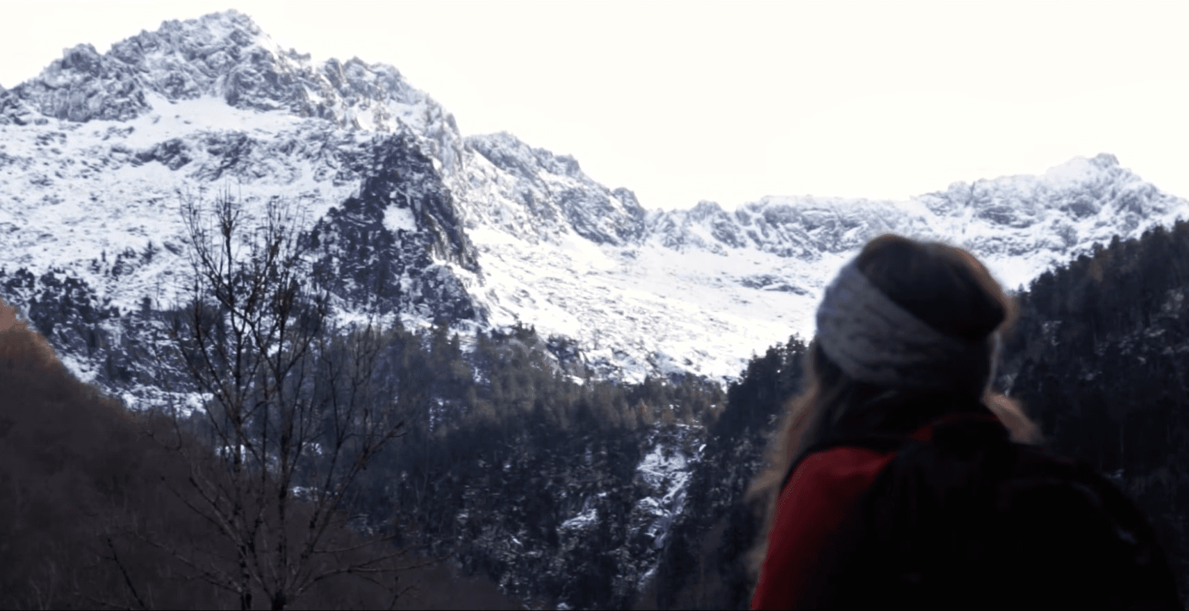 woman looking at a mountain