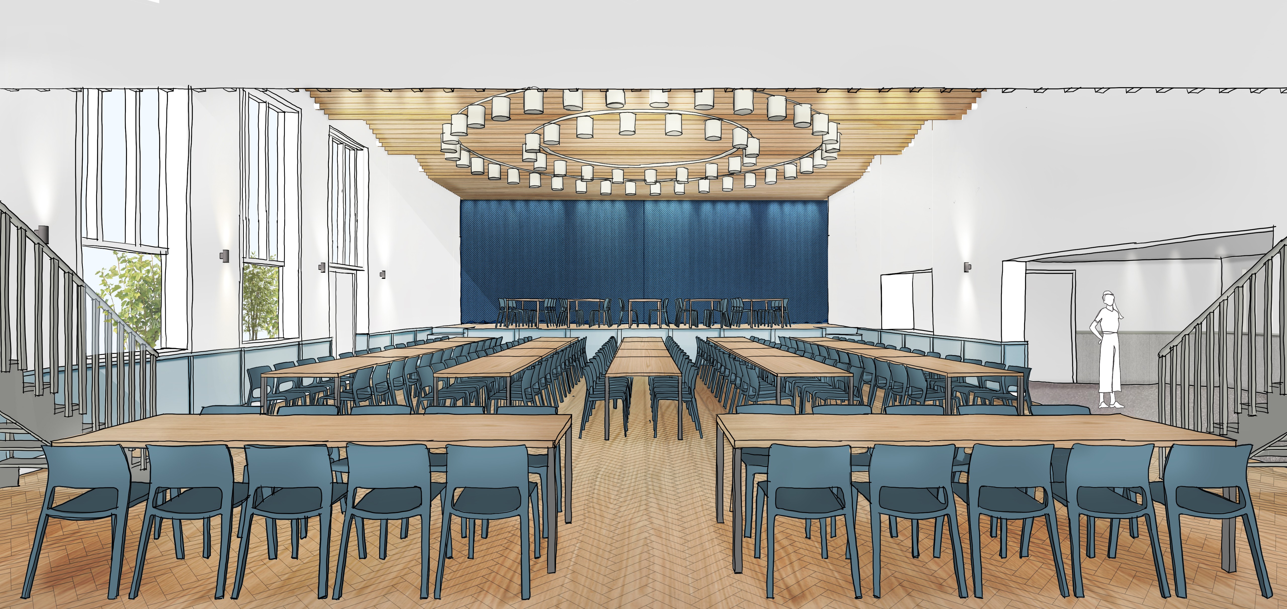 PS_DSSP eetzaal schets podium