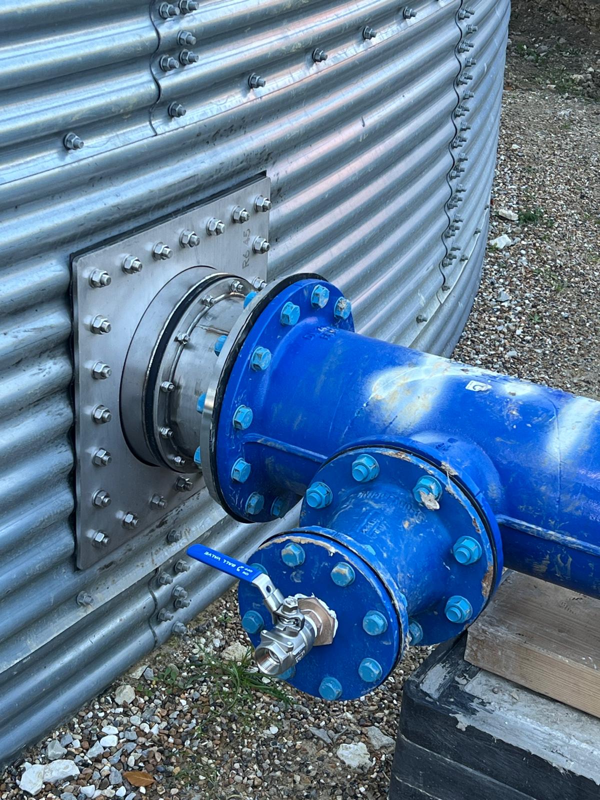 DN250 SS flanged port