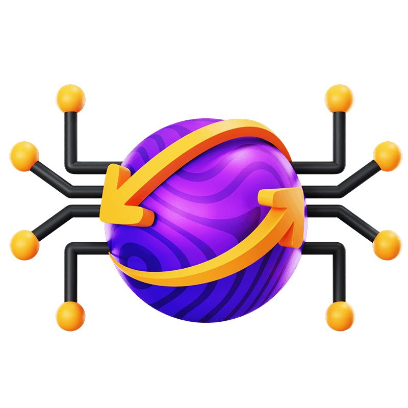 Global chip imagery to symbolise AI automation