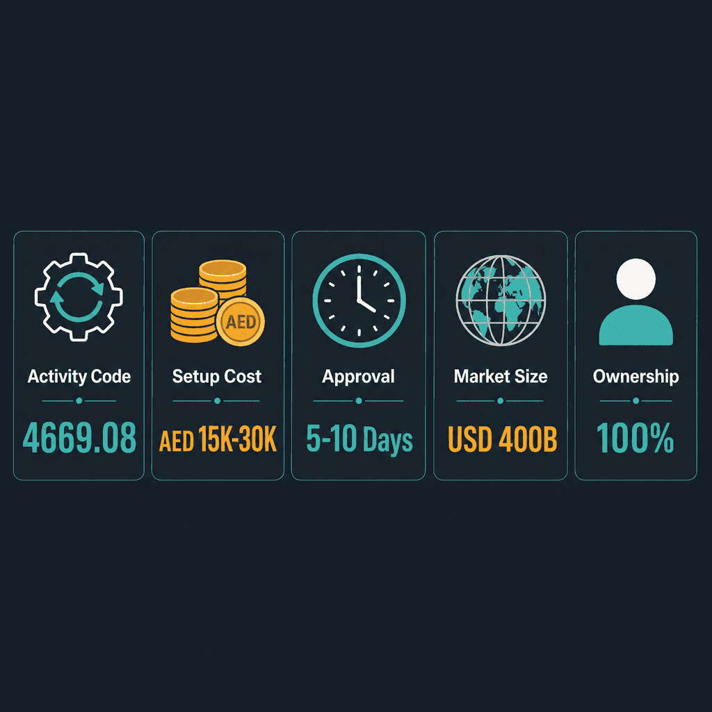 Infographic: Metal Scrap & Recycling Materials Trading License in Dubai: Cost and Requirements