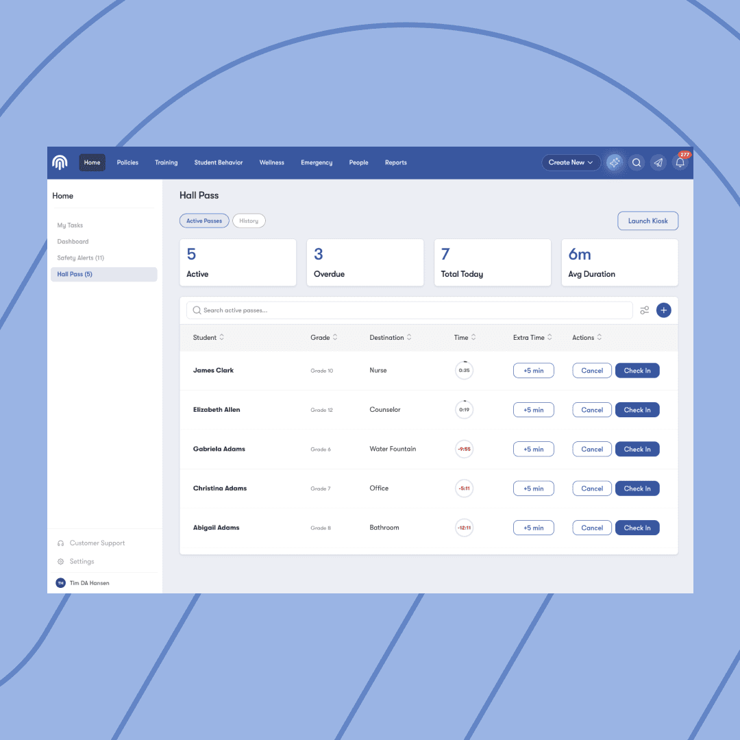 An image showing Impact Suite software solution of compliance and training where a school staff member can see tall the tasks they need to complete and all the tasks they have completed