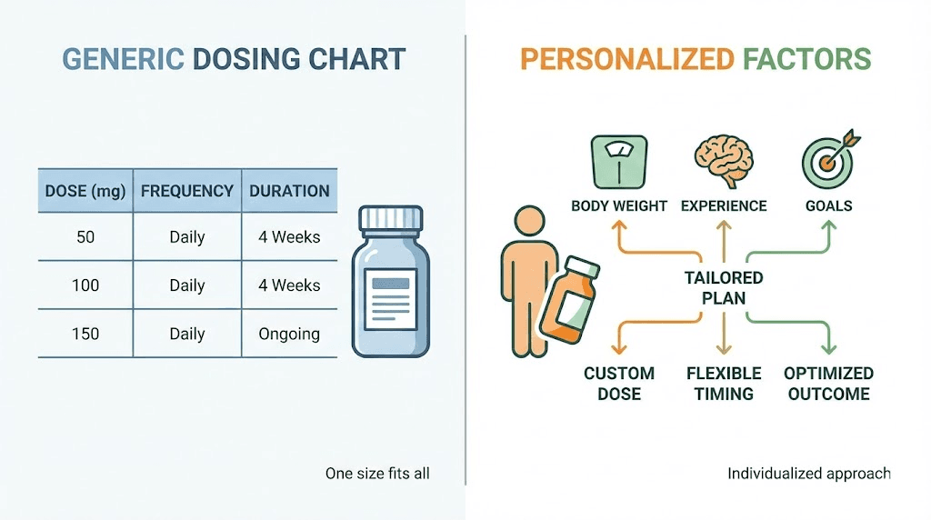 Personalized retatrutide dosing factors compared to standard dosing chart