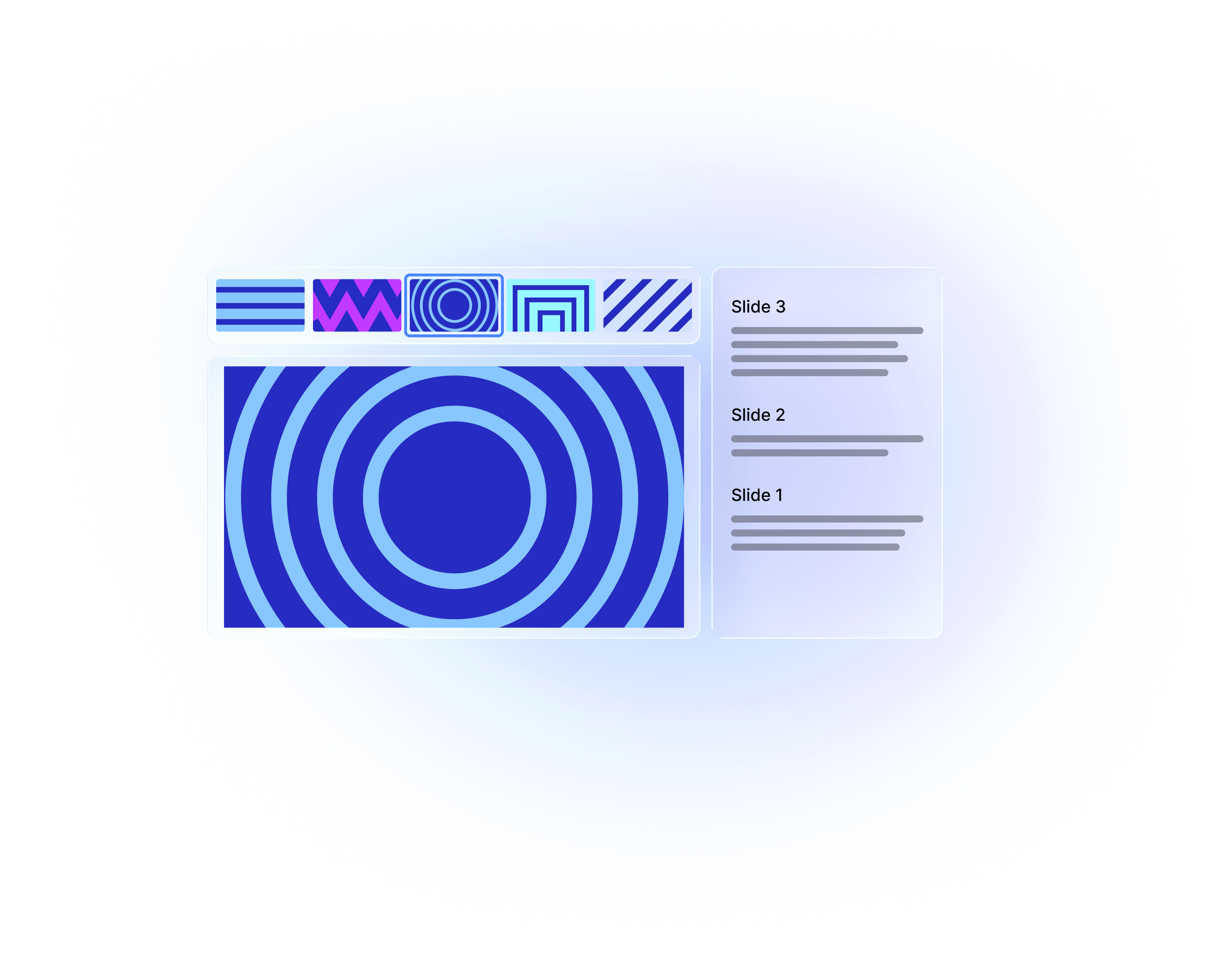 Illustrations of Jamworks' slide notes feature