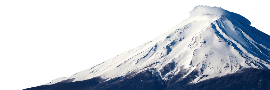 A close-up view of a snow-capped mountain peak against a clear blue sky.