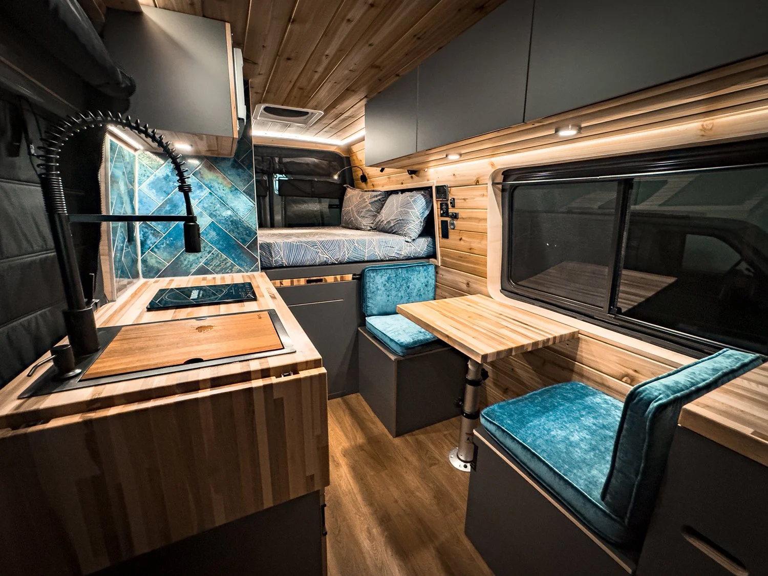Interior of Boho Camper Van