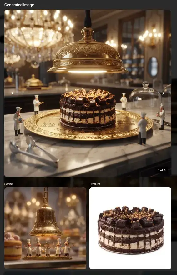 chocolate cake campaign image generated by scene4-2