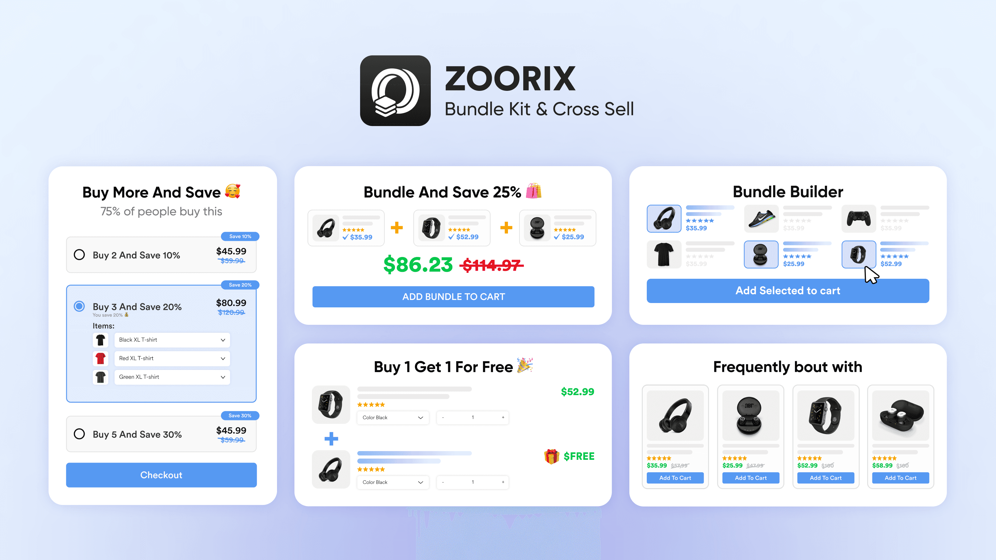 Zoorix app listing screenshots by Creativul