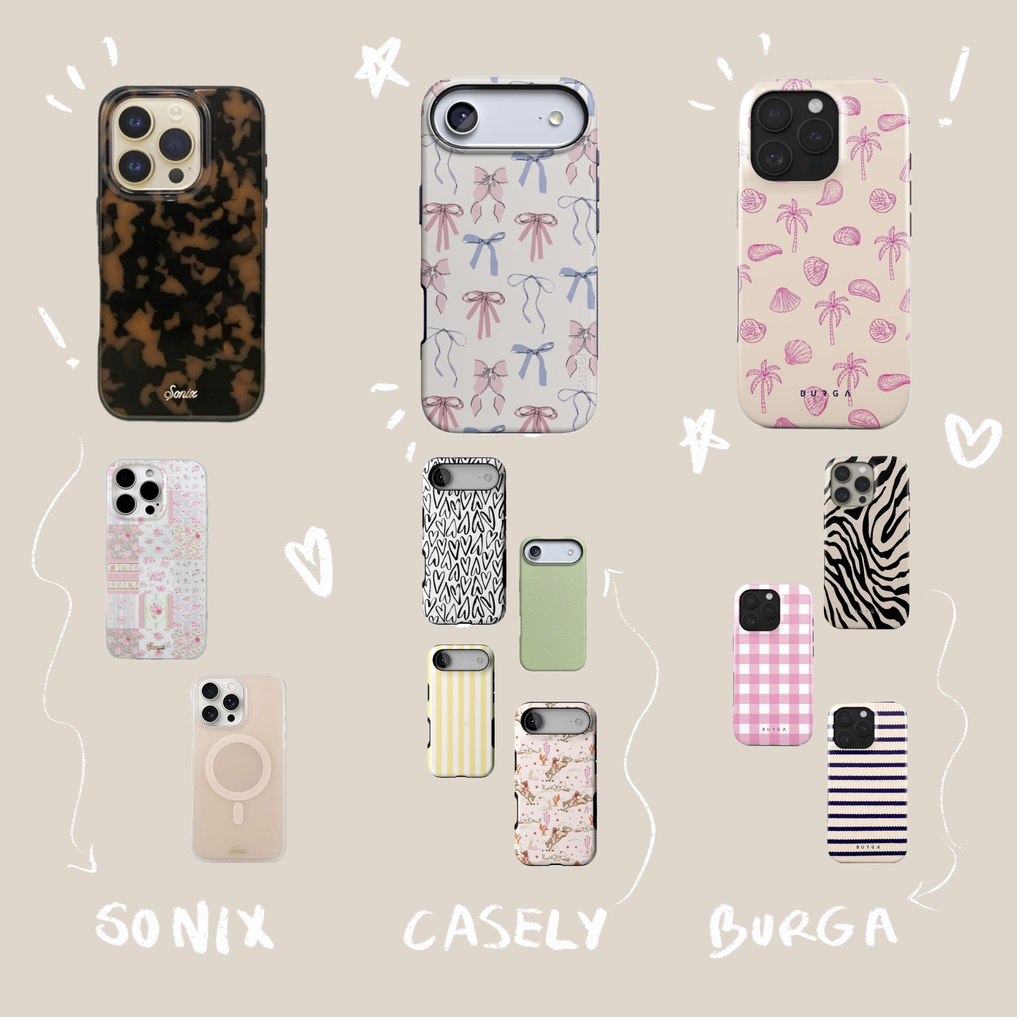 Aesthetic phone cases for cool girls, perfect for upgrading your phone’s look with unique patterns and designs that make it feel like a part of your stylish outfit.