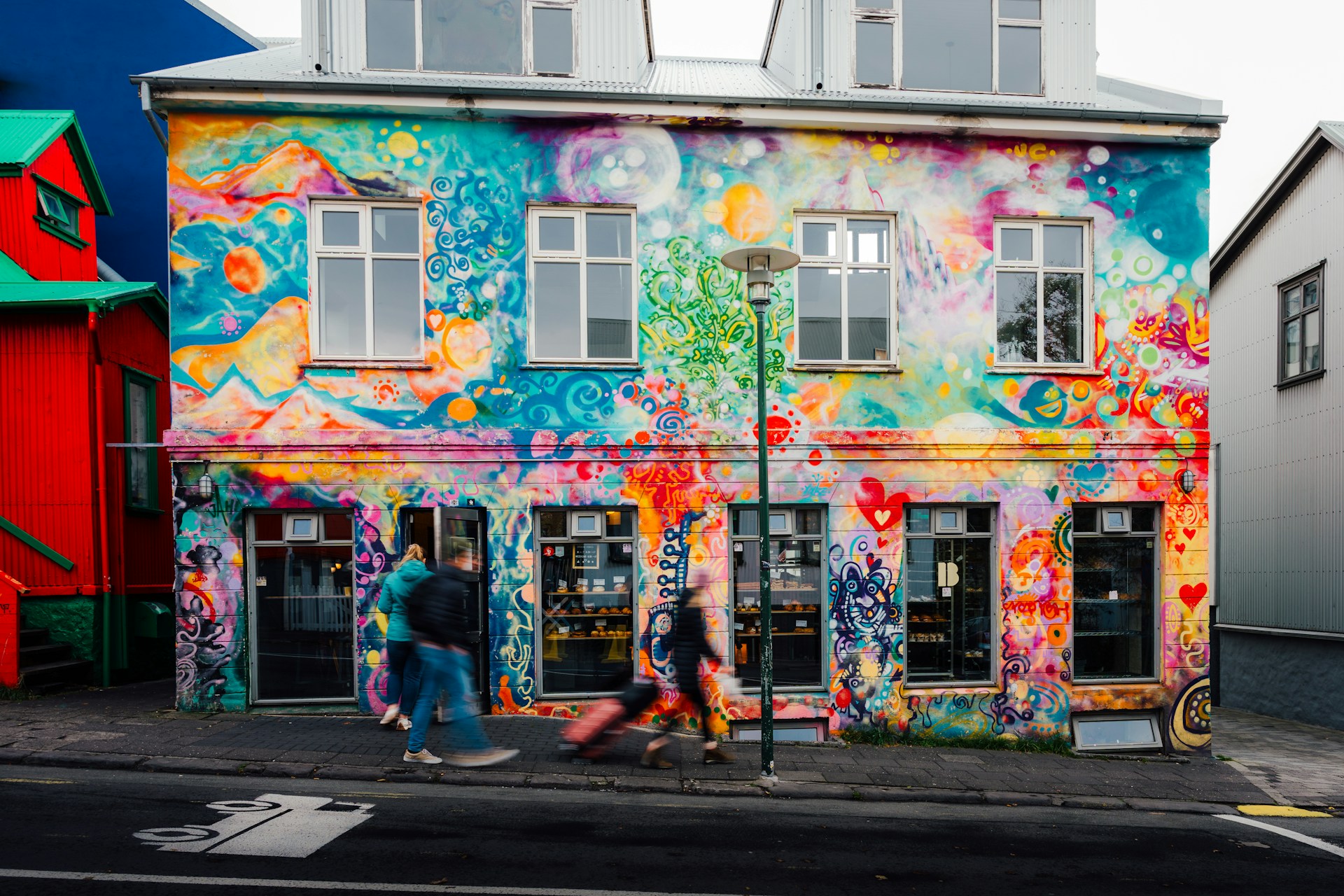 Colorful Brauð & Co bakery on Frakkastígur in downtown Reykjavík.