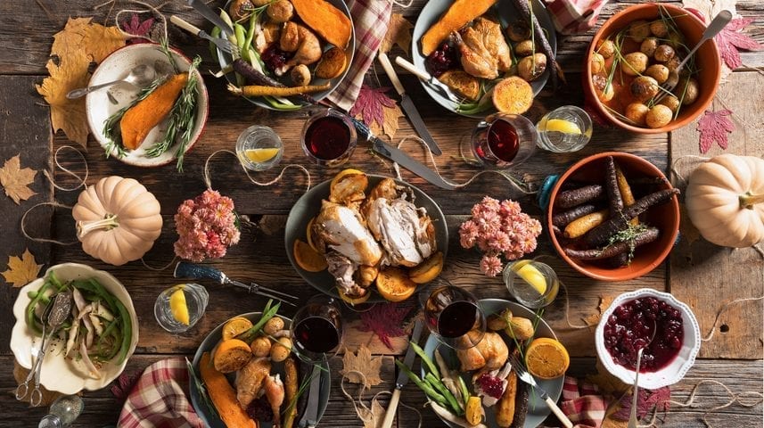 Xmas Dinner Table Spread