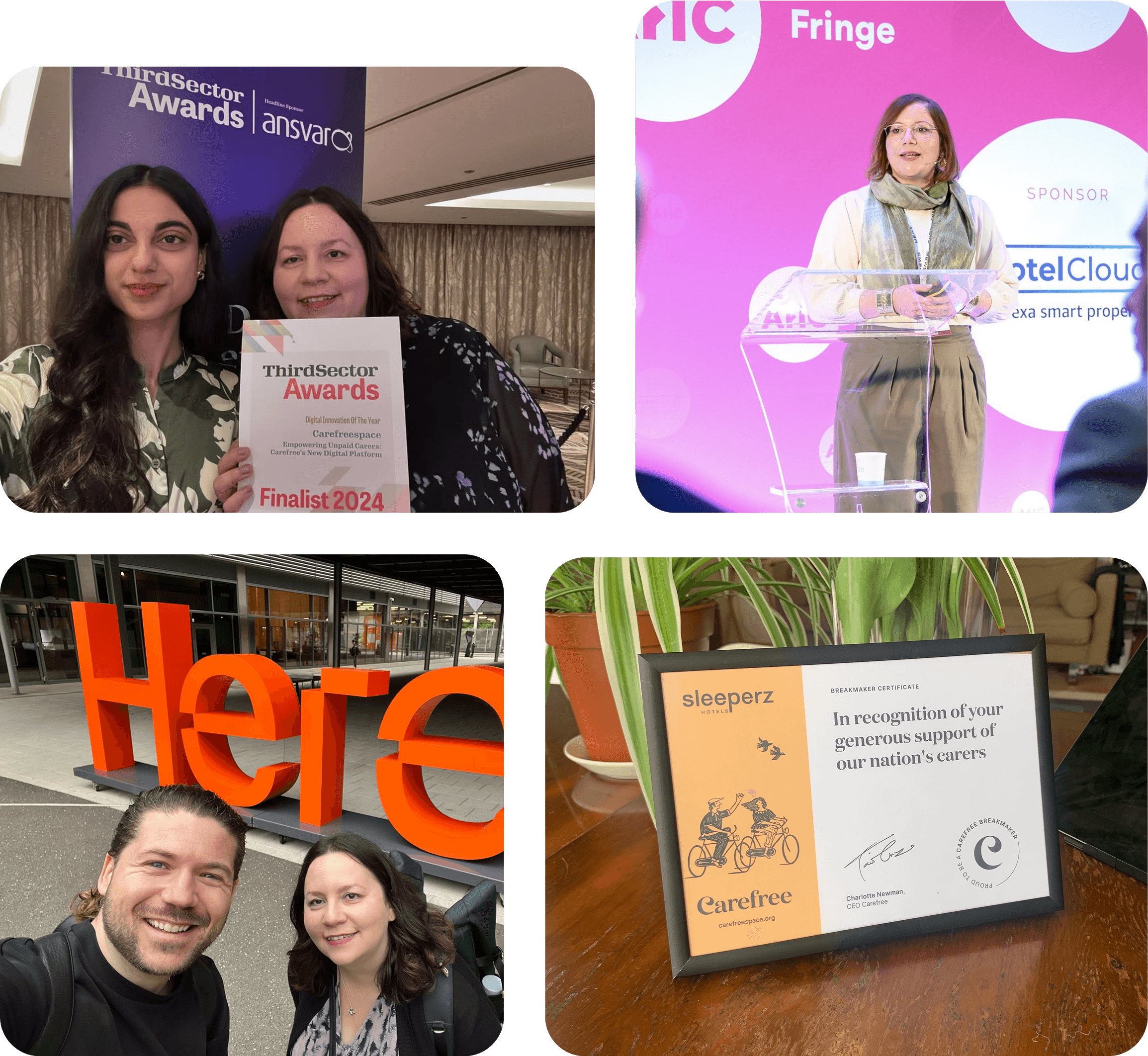 different images of the carefree team