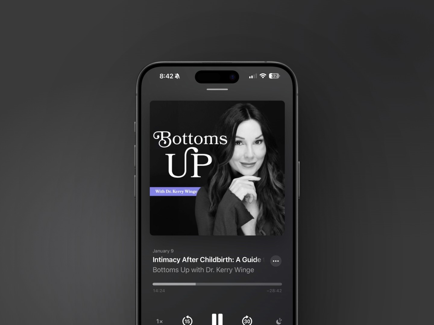 Bottoms Up Podcast Logo, produced by Podcast Studio X