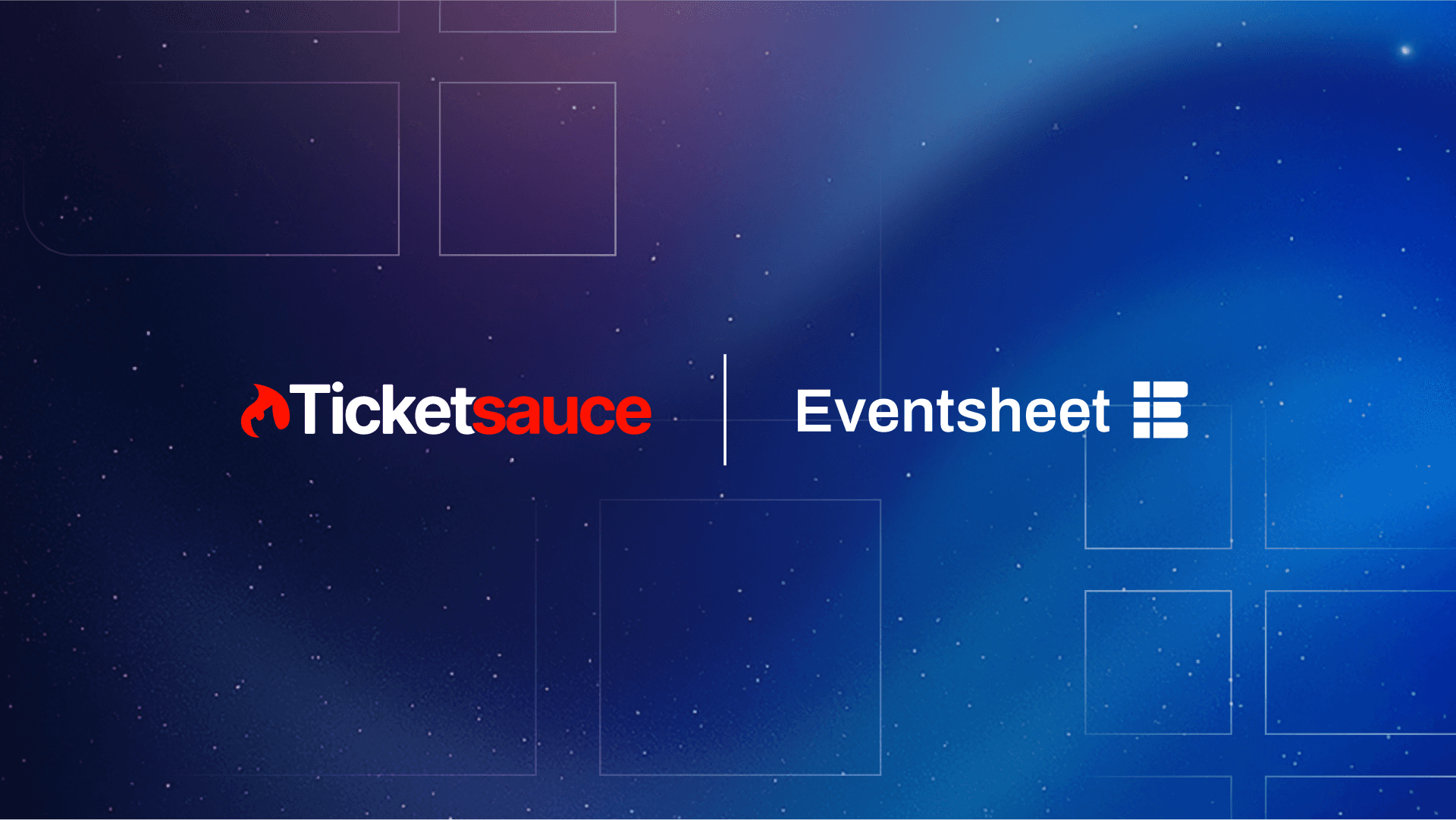 Ticketsauce and Eventsheet partnership banner showcasing automated event advertising tools.