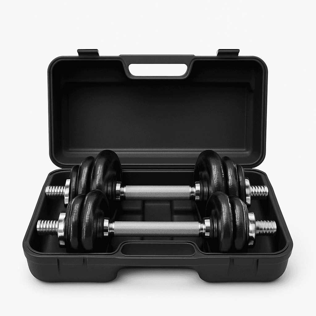 Amazon Basics Adjustable Dumbbell Hand Weight Set, 38 Pounds