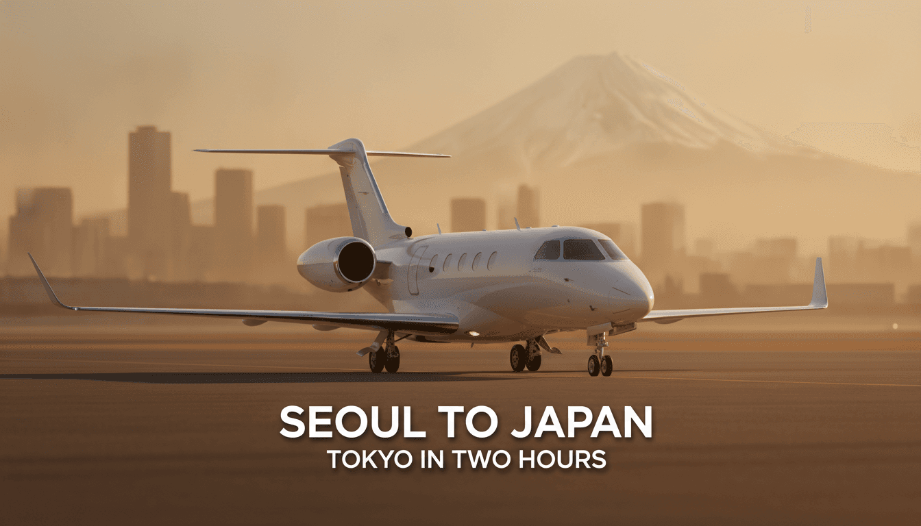 Seoul to Japan private jet charter — Tokyo, Osaka and Fukuoka route guide