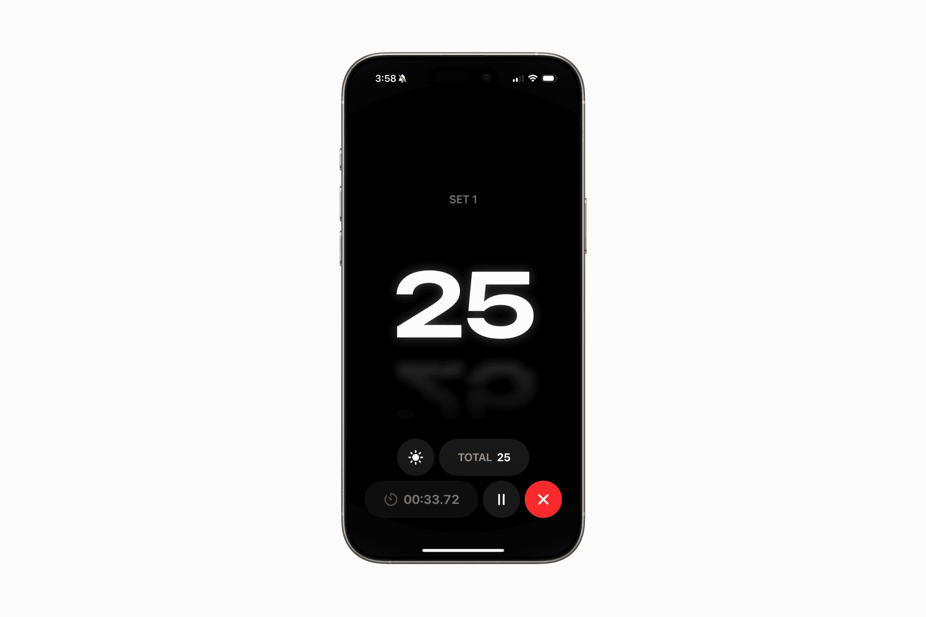 2 phone screens of Pushr push-ups app