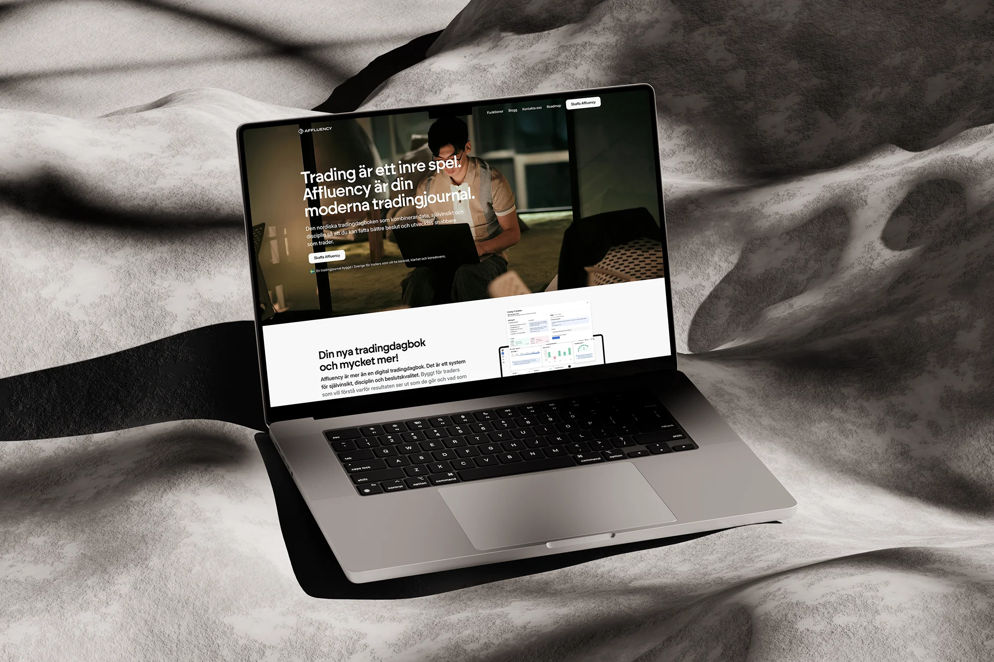 En bärbar dator med en hemsida