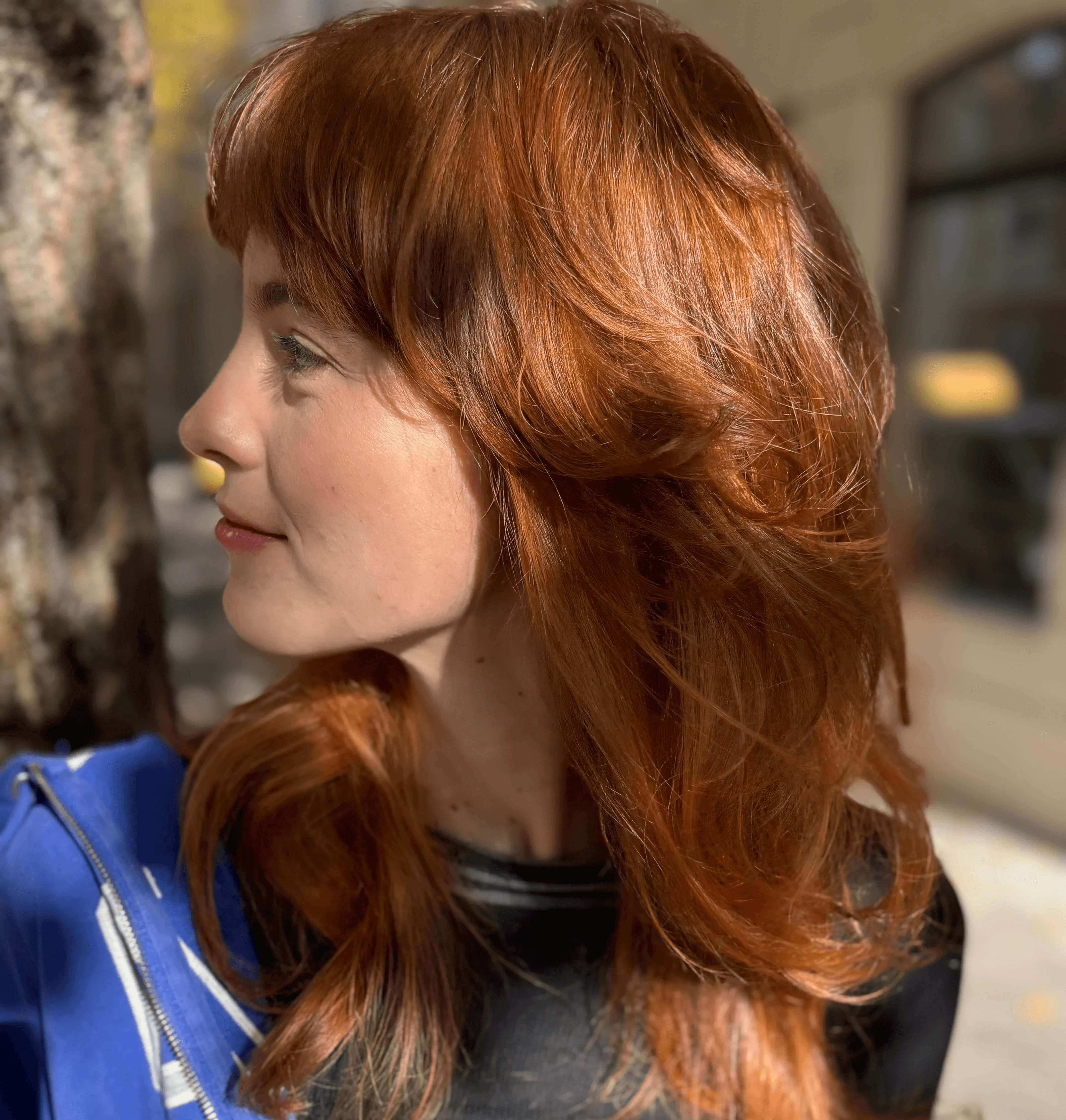 Individuelle kupferrote Haarfarbe bei LA NEMETZ in München-Lehel
