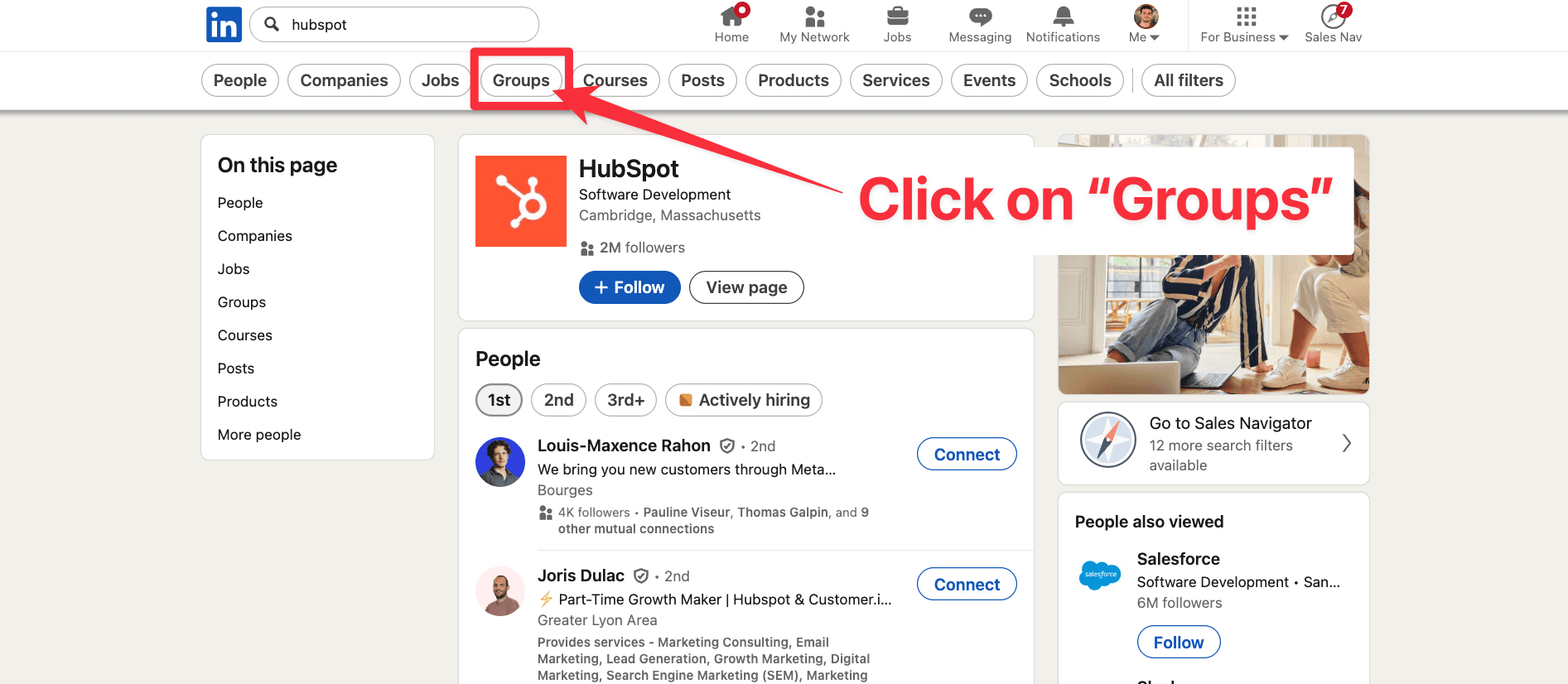 How to see groups on LinkedIn