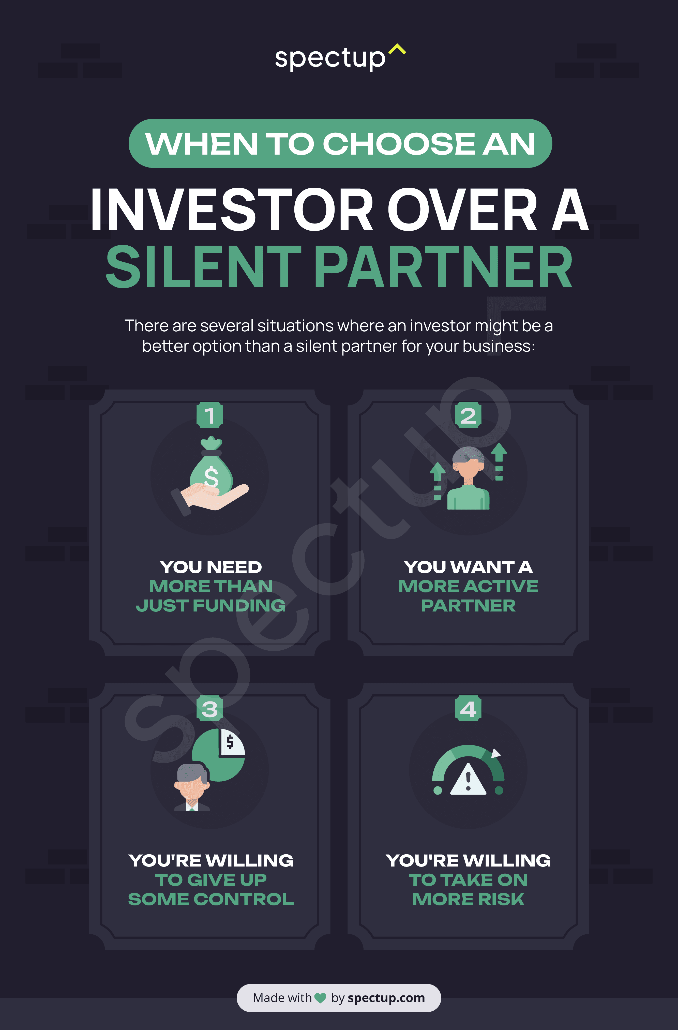 Infographic: When to Choose an Investor Over a Silent Partner