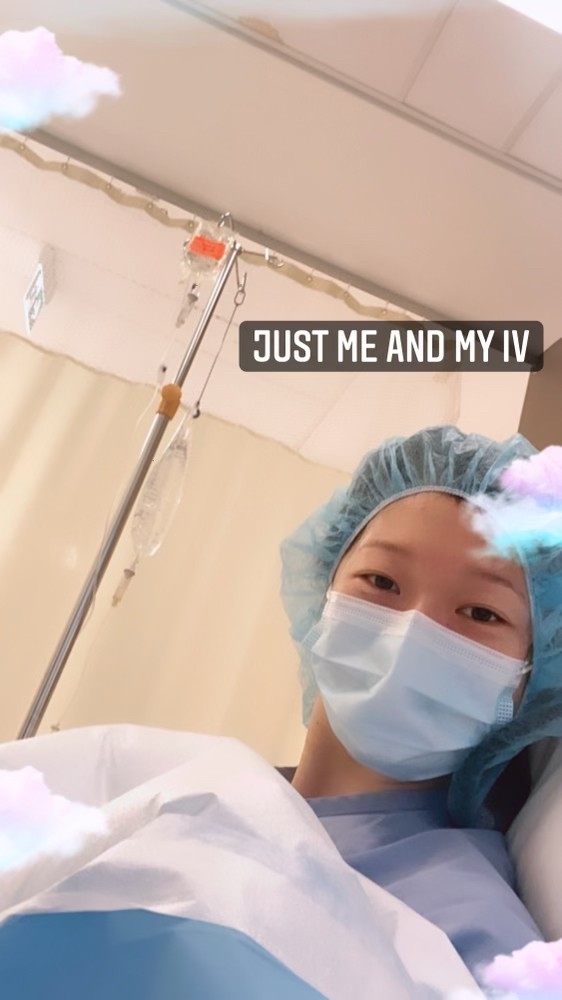 Me ~15 minutes before my operation, sharing with my close friends on IG.