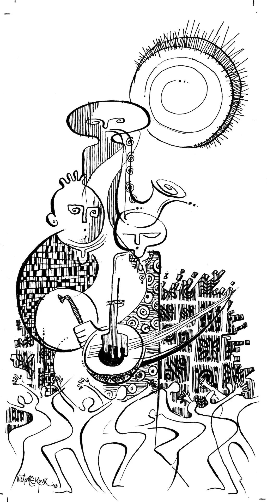 Original illustrations for Daily Times article