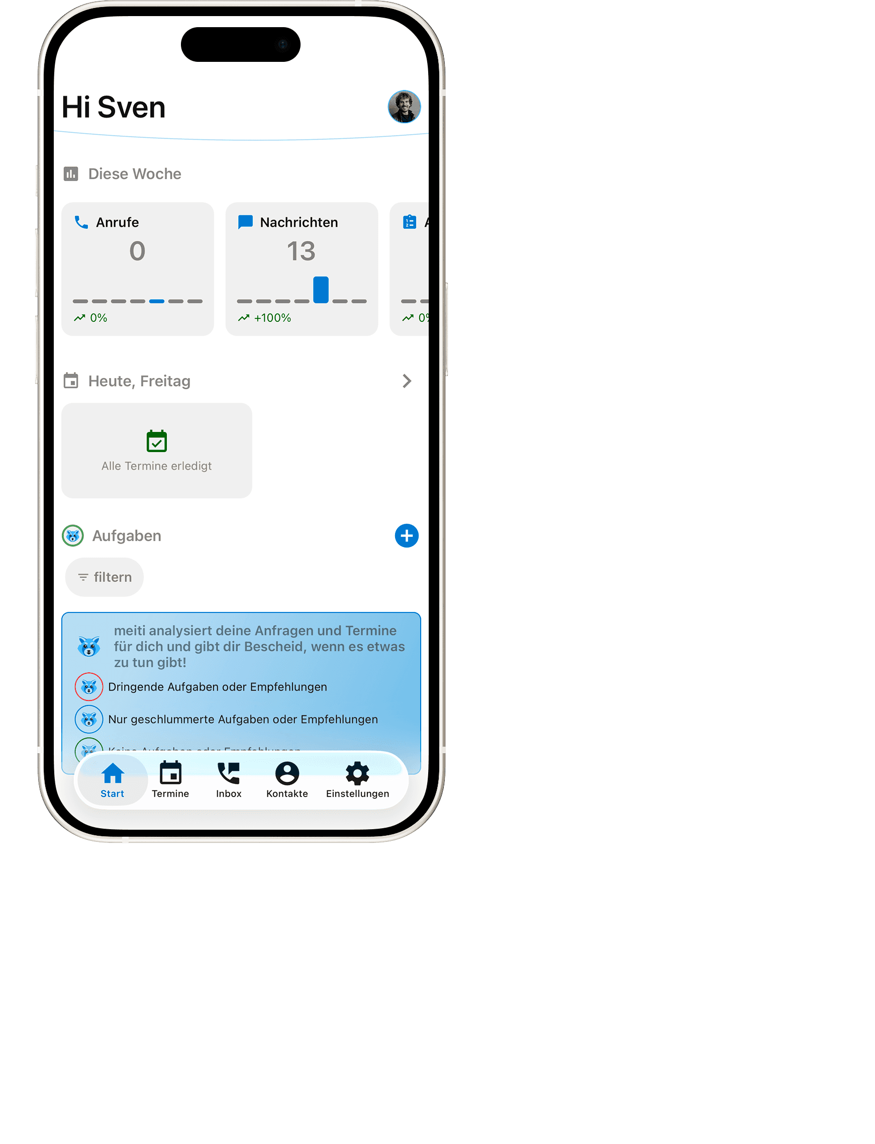Phone mockup of the Superpower app