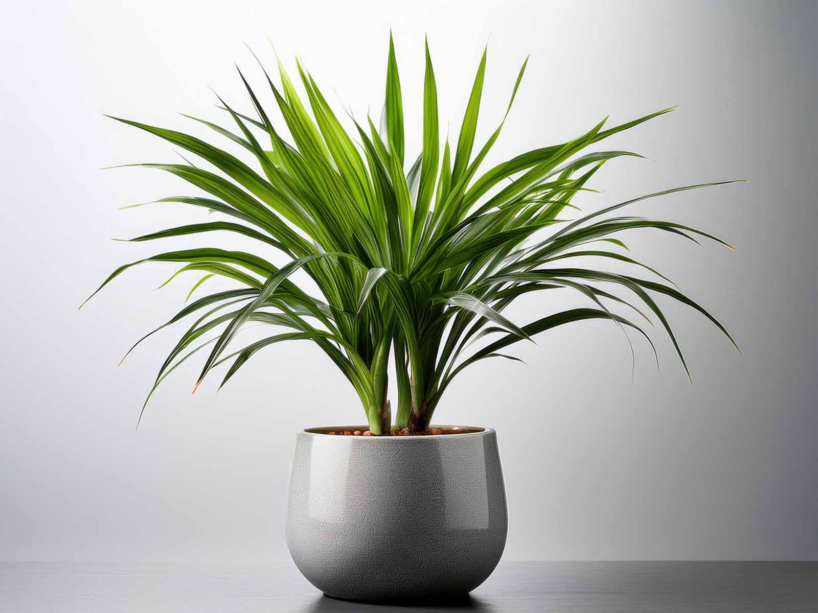 Lisa Cane plant with glossy green, upright leaves in a modern St. Louis office, supplied by Tropical Decor