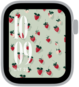 berry picnic Apple Watch face preview 3 featuring summer and spring.