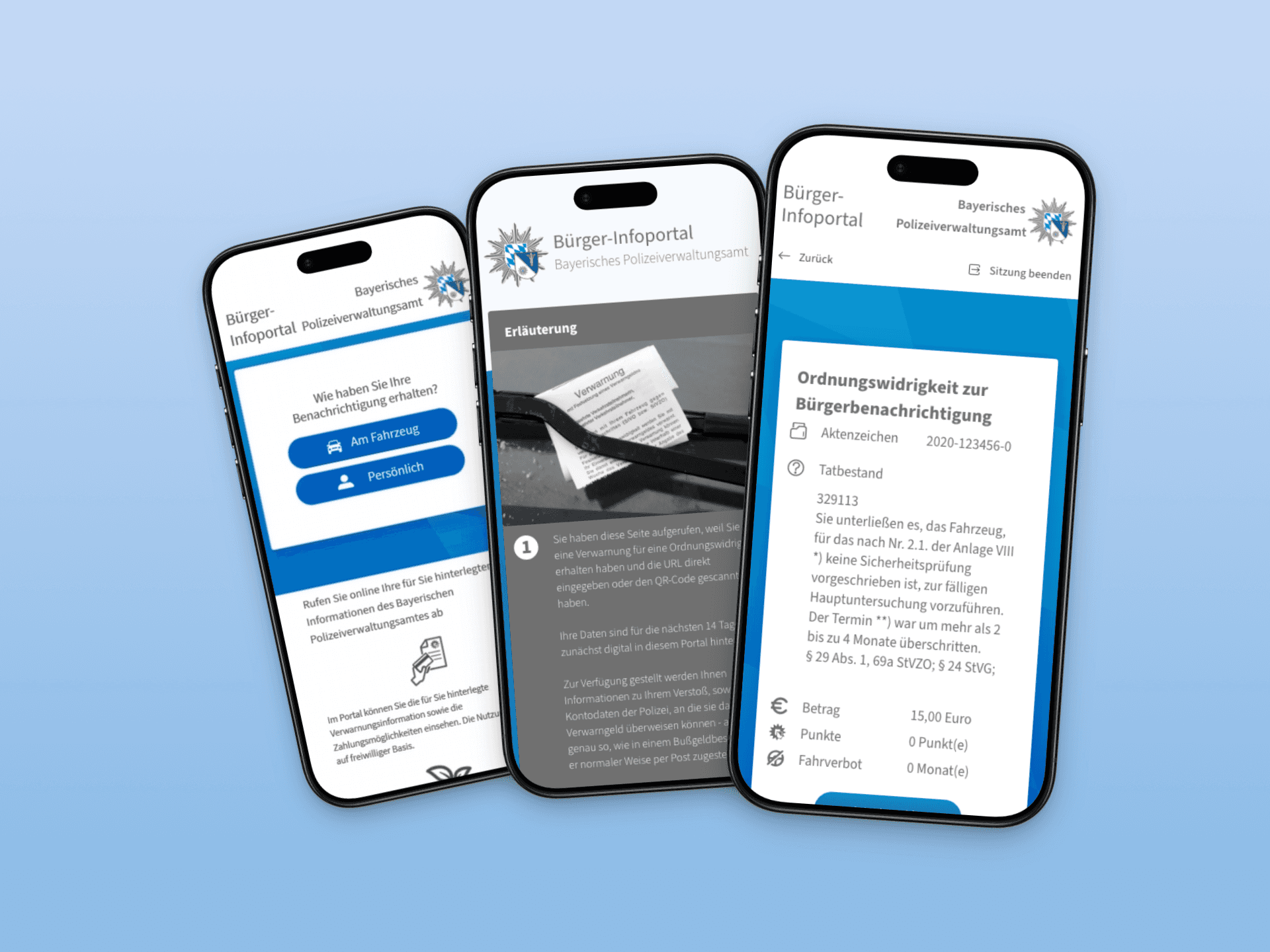 Bürgerinfo-Portal auf Smartphone