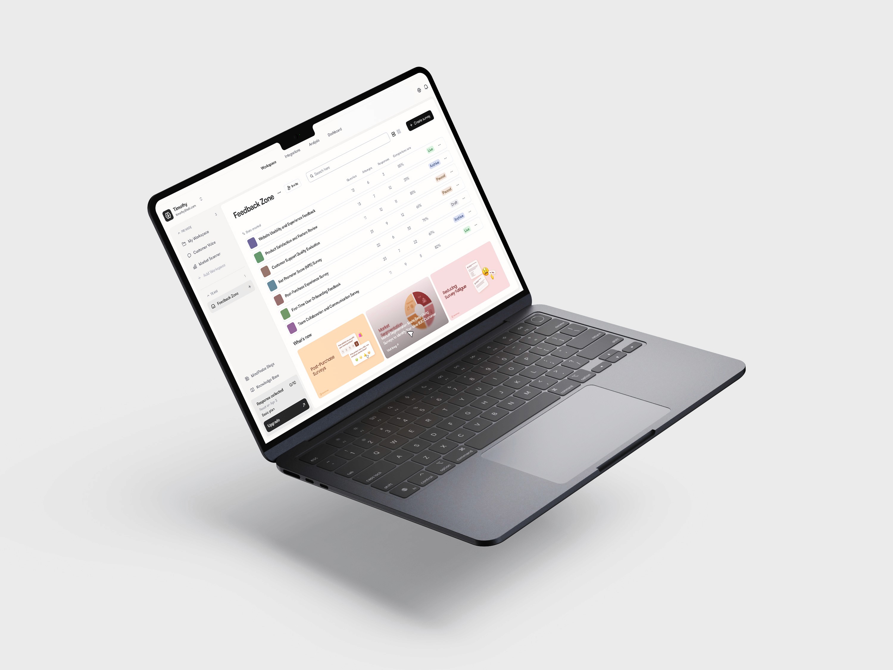 Mindprobe Showcase on a Macbook