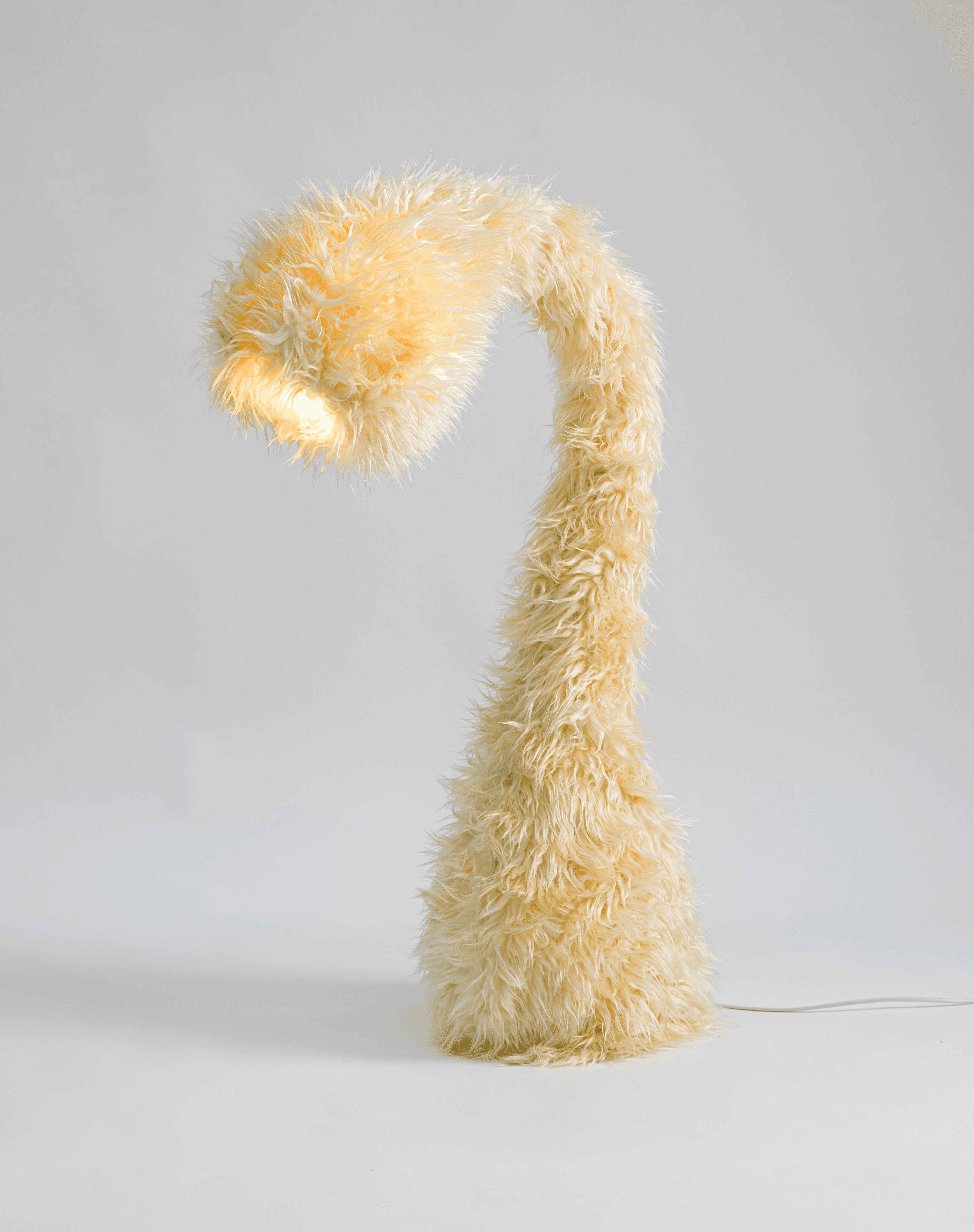 FUR LAMP YELLOW