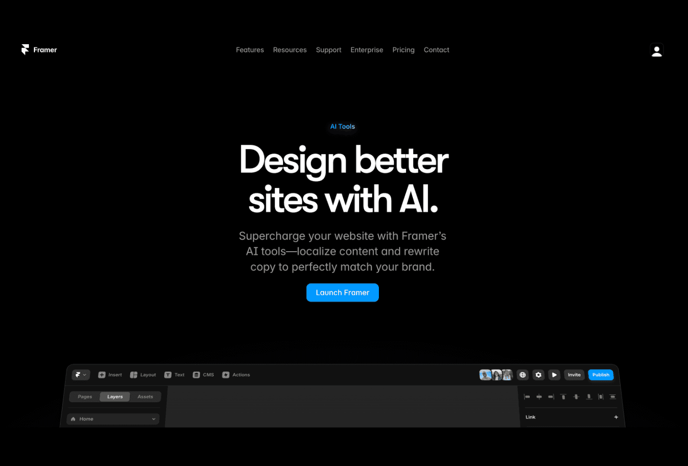 Framer Ai website builder